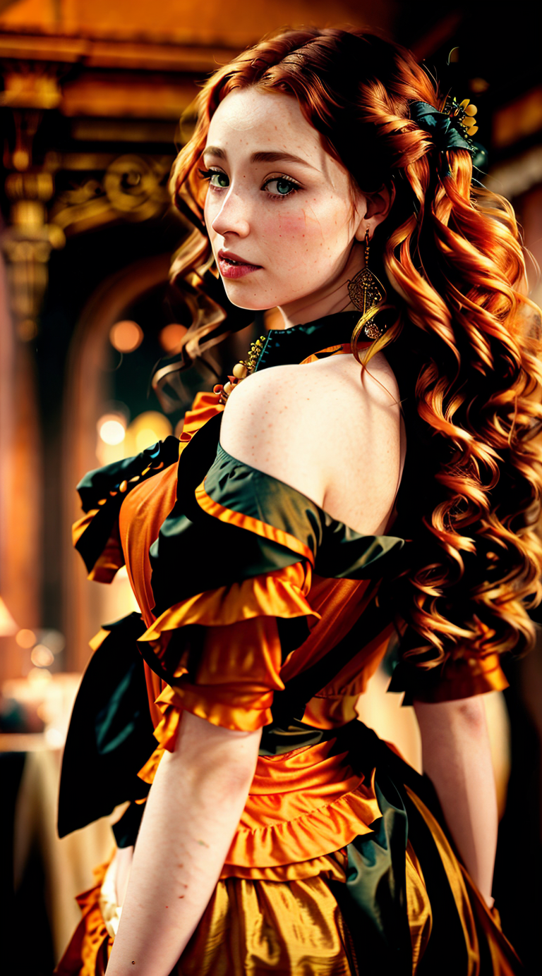 13010-3015886767-Freya Mavor, tiktok girl, (from_behind_1.3) (lying_1.2) redhead , wavy_hair , victorian era , orange (open shirt) , on ramparts.png